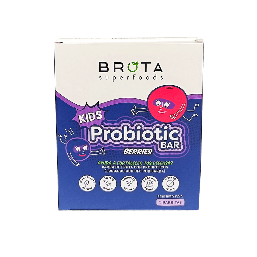 Caja 5 Barritas de Probióticos Probiotic Kids Bar sabor Berries