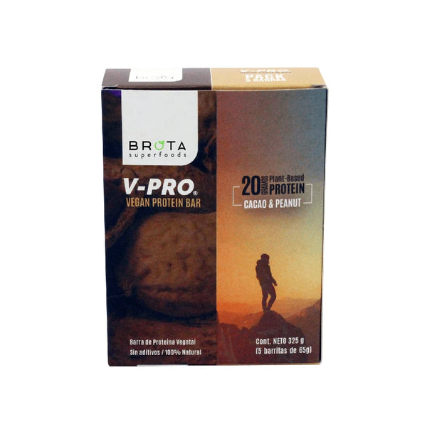 Caja 5 barritas V-PRO Cacao & Peanut 325g