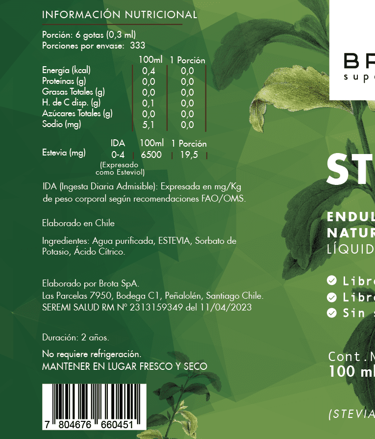 Stevia Líquida Pura 100 ml